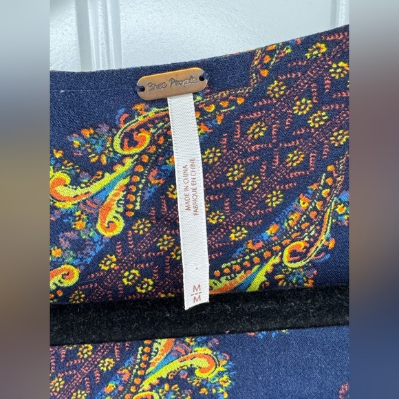 Free People Girl Talk Boho Paisley Printed Tunic Top - Picture 4 of 8